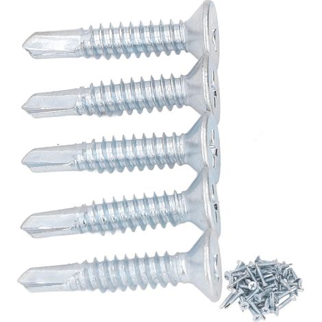 Viti autofilettanti a testa Phillips 4,8x25mm, 50 pezzi, antiscivolo, per montaggio mobili e riparazione macchinari. (1/5)