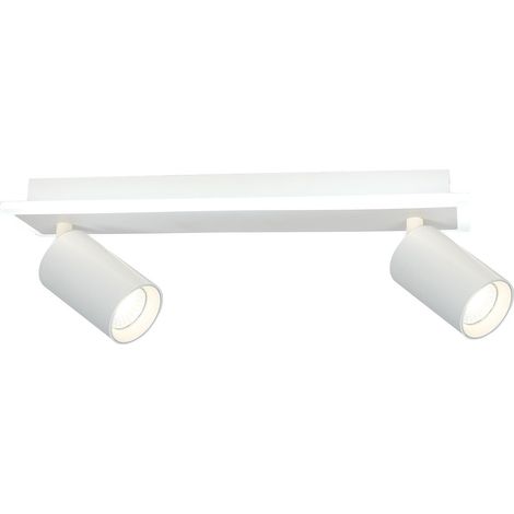 Moderne Wand- und Deckenleuchte, weißer Streifen, 40 cm, bewegliche Strahler, 2xGU10 + LED 8W, variable Farbe, PARMA Light Prestige
