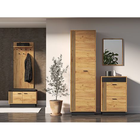 Flur komplett Set inkl. Spiegel in Gold Craft Eiche VINICA-131 (1/5)