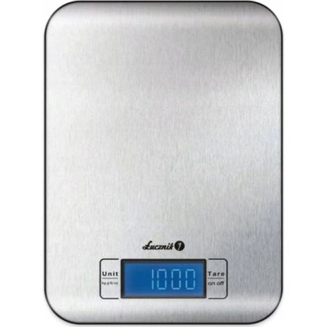 Bilancia elettronica digitale di precisione con display LCD piatto, da 1 g a 5 kg, in acciaio inox.