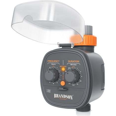 Brandson Bewässerungssteuerung - Bewässerungsuhr - Wasserzeitschaltuhr - Bewässerungssystem - Bewässerungsprogramm Dauer 1 bis 120 Min.-Zyklus 1-72 (1/5)