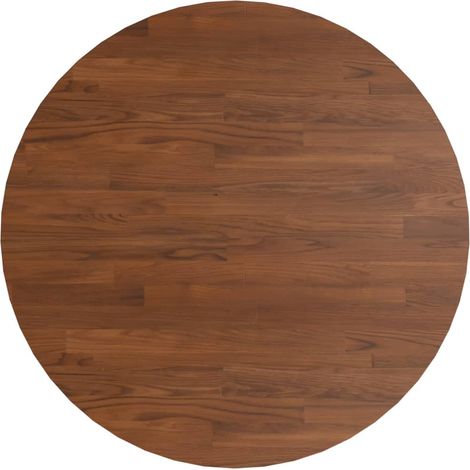 Dessus de table  Dessus de bureau  Plateau de table rond Marron foncé Ø70x1,5cm Chêne massif traité