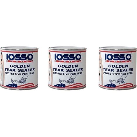Iosso golden natural teak oil olio per teak confezione da 3 pezzi da litri 0,750 ciascuno