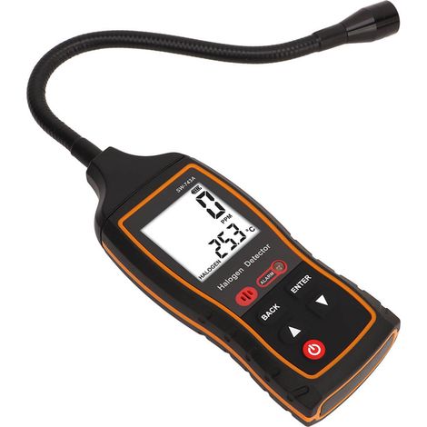 Détecteur de gaz halogène 0 à 1000 ppm, alarme sonore et lumineuse, testeur de fuites de réfrigérant (fréon) pour climatisation numérique (1/5)