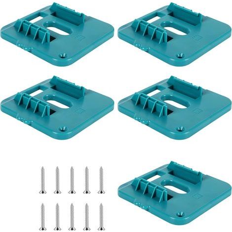 Set of 5 wall-mounted battery brackets for DIY enthusiasts and professional technicians to save space (1/5)