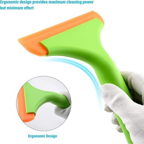 Petite raclette de douche en Silicone, raclette de douche à lame d'eau automatique pour porte en verre de douche, pare-brise de voiture, fenêtre (1/3)