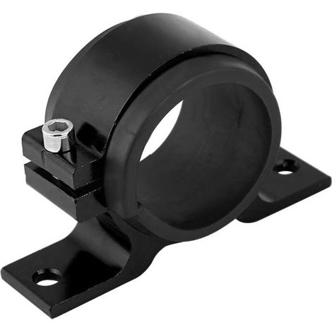 50mm Support de pompe à carburant en Alliage D'aluminium Support de Fixation de Pompe Essence Socle de Fixation à Filtre Unique(Noir) (1/5)
