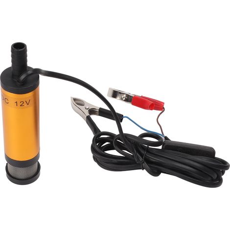 Pompe de transfert d'huile 12V avec filtre, structure robuste, pompe électrique submersible intégrée, outil de vidange pratique (1/5)