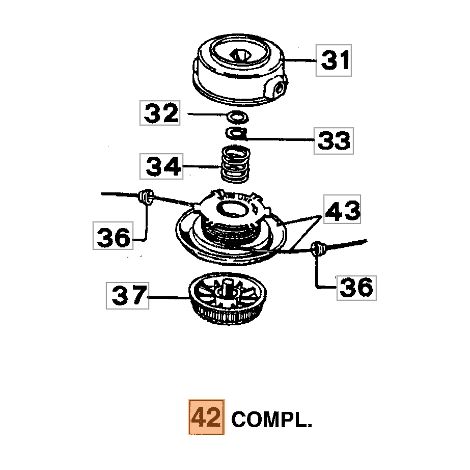Cabezal desbrozador de nylon ORIGINAL EMAK modelos 433BP 60012020A
