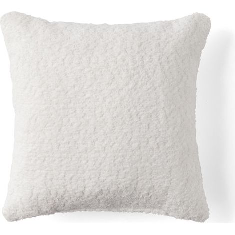 Rune - coussin - en tissu bouclette - 37x37 cm - blanc (1/4)