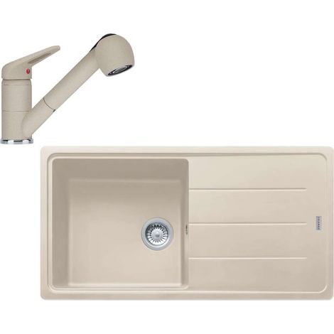Franke Set - Set da cucina G138, lavello in fragranite BFG 611 e miscelatore FC 9547.424, sahara 114.0510.596