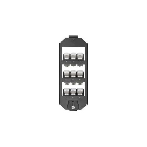 DIGITUS Réservoir souterrain - Pour 9 modules keystone - Compatible avec OBO Bettermann, Ackermann - Sortie of 45° - Métal - Noir