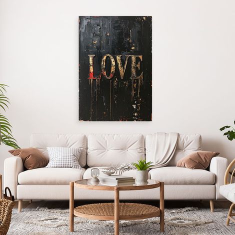 Wandbild Liebesinschrift Vintage Typografie 40x60 (1/4)