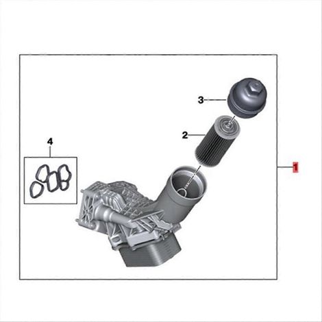 Filtre à huile moteur et refroidisseur en aluminium compatibles avec les moteurs X3, X4, G20, G28, G01, G02, G04 et G05 11428580414 (1/5)