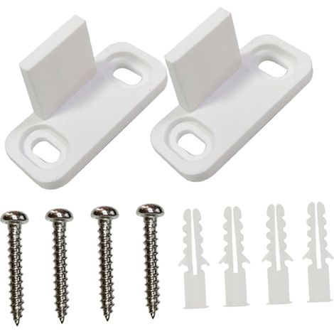 lot de 2 butée de rail pour porte coulissante, acier carbone (1/5)