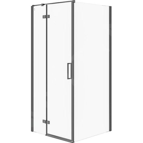 Cersanit Jota - Cabine de douche 90x90 cm, gauche, noir/verre clair S160-003 (1/2)