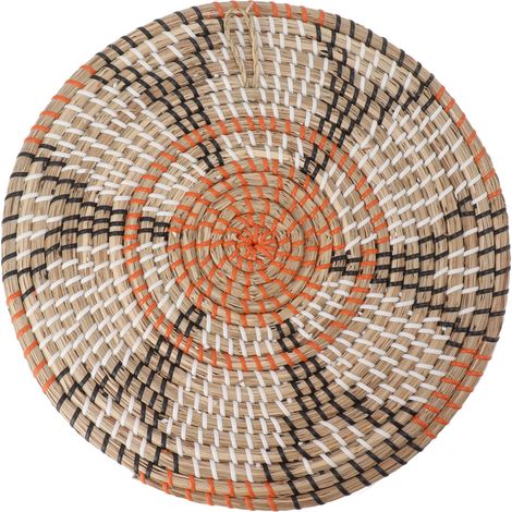 Nappe tressée style scandinave, sets de table ronds innovants pour décoration murale ou de salle à manger, diamètre 34 cm (1/5)