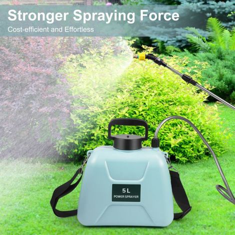 Pulvérisateur Électrique de Jardin avec 3 Buses Réglable 5L, USB Rechargeable pour Jardin, Désherbage et Lavage de Voiture (1/5)