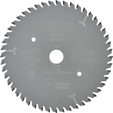 DeWALT - Sägeblatt für Holz und Kunststoff 165x20 mm DT1086