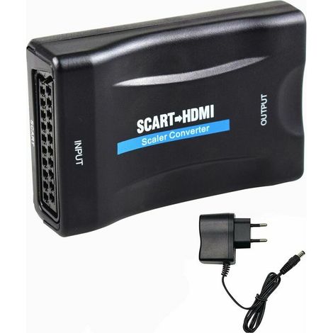 XVX Adaptateur Peritel Hdmi, Convertisseur Peritel Vers Hdmi 1080p Hd Compatible Avec Ntsc Pal Pour Sky Hd Blu Ray Ps3 Tv Cr (1/4)