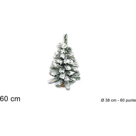 ALBERO CM.60 INNEVATO CON BASE JUTA 60PUNTE