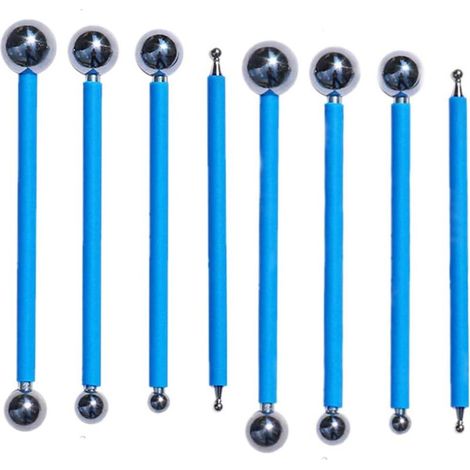 Set mit 8 doppelt kugelgelagerten Fugenreparaturstäbchen aus gepresstem Stahl für Fliesen und Fugenmörtel, Keramikbodenfugenkleber, zum Auskratzen von Fugen
