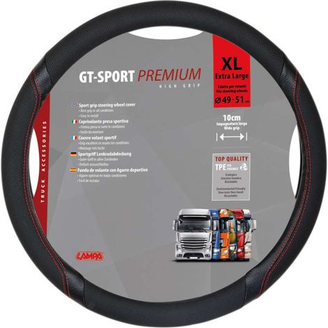 Gt-Sport, Coprivolante In Skeentex - Xl - D.49/51 Cm - Nero/Rosso