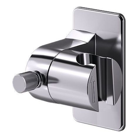 Support Pommeau de Douche Sans Perçage, Support de Douchette Universel Réglable Mural, Rotatif à 360°, Étanche et Antirouille, Argent (1/5)