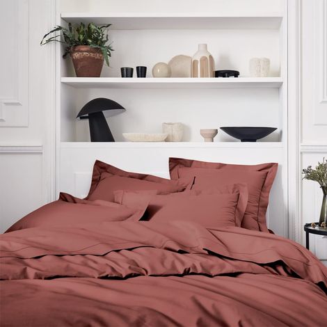 Housse de Couette Unie en Percale de Coton, 260x240cm (1/2)