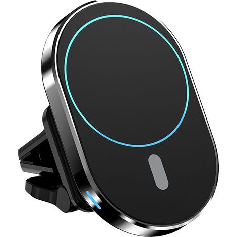 Black Wireless Car Charger, Magnetic Mobile Phone Holder Compatible with Apple iPhone 12/12 Pro/12 P (1/5)