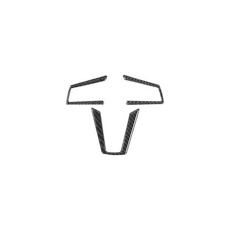 Juego de 3 pegatinas de fibra de carbono para los botones del volante del Mazda MX5 ND 2016-2020.