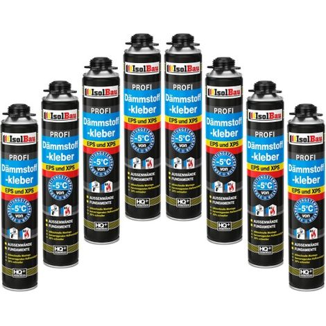 IsolBau Mousse adhésive pour polystyrène XPS EPS Dämmstoffkleber 8 x 750 ml (1/5)
