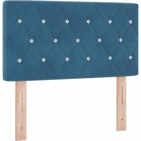 Maison Exclusive - Cabecero LED con tiras LED Manual Azul Oscuro