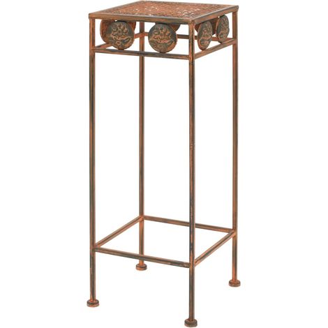 Set de supports de plantes 3 pcs Style vintage Métal rouillé