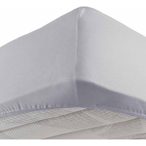 Drap Housse "Jersy" 160x200cm Galet (1/4)