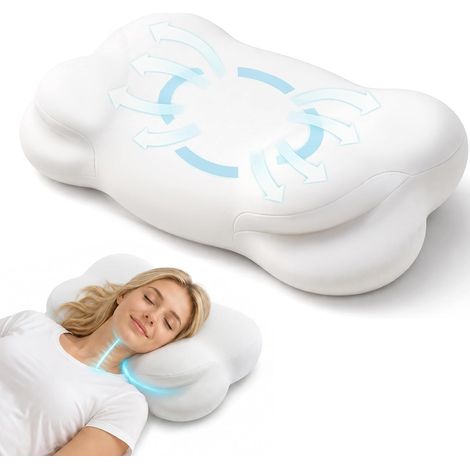 Oreiller Cervical Ergonomique Mémoire de Forme Orthopédique 60×37 cm (1/5)