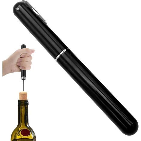 Tire bouchon pompe à air 2-en-1 – Ouvre-vin à pression d'air – Coupe-capsule intégré – Utilisation facile et hygiénique – Pour bouteilles en liège (1/5)