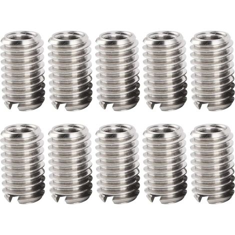 Enowelir 10 Pièces M4 X 0.7mm Filetage Femelle M6 X 1mm Filetage Mâle Inserts écrou Réducteur en Acier Inoxydable pour Ordinateurs Lampes Moules équipement Mécanique (1/4)