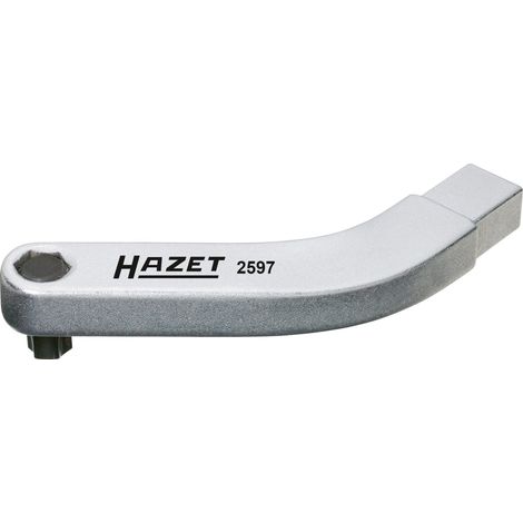 Hazet Porte-embouts courbé pour les charnières des portes - Carré femelle 9 x 12 mm - Hexagone creux 8 mm (5/16 pouce), Profil TORX intérieur - Taille: T 45 - Longueur totale: 95 mm - 2597 (1/2)