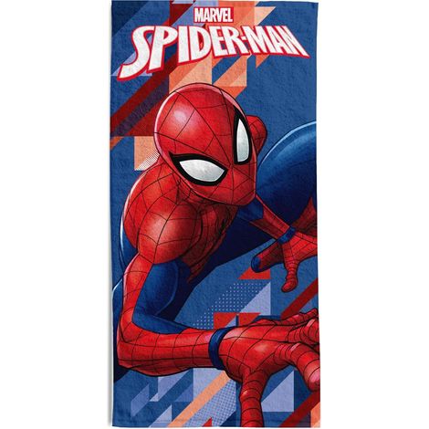 hermet Telo Mare Spiderman, 70x140 cm, Asciugamano da Spiaggia o Piscina, 100% Morbido Cotone, Pratico e Leggero (1/3)