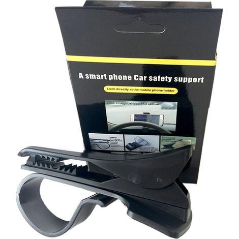 Support de téléphone portable à pince pour voiture, support de téléphone à 360° pour tableau de bord, support multifonction pour téléphone (1/5)