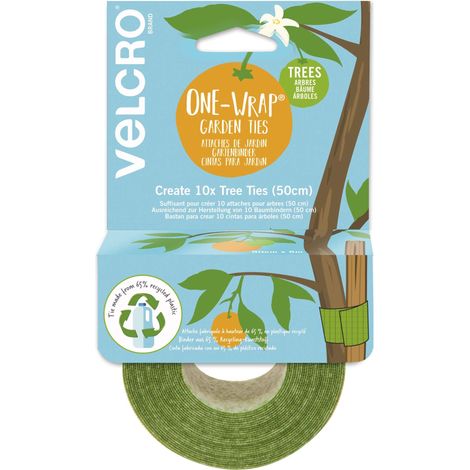 Velcro Brand VEL-30070-WEU Velcro 10 Fascette per Alberi da 1 Avvolto/5 cm x 5 m, Verde, 50mm x 5.4m (1/4)