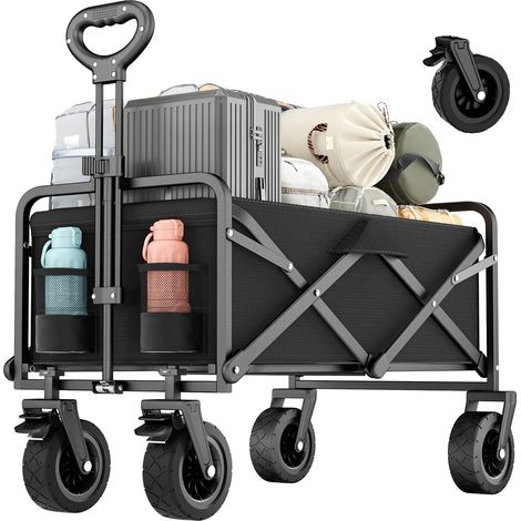 Carro de transporte, capacidad de 100 L, asa ajustable, 100 L (1/2)