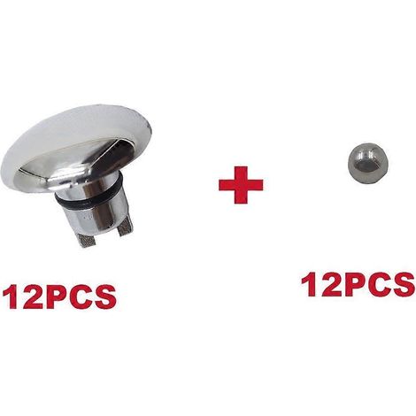Buse à bulles pour spa Jacuzzi, 12 surfaces chromées, 12 billes d'acier, base blanche non incluse. (1/5)