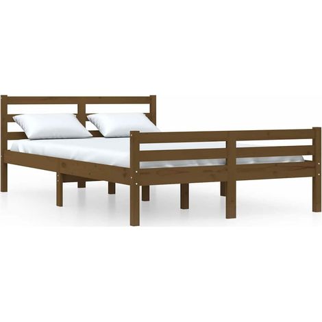 Maison Exclusive - Massivholzbett Honigbraun 150x200 cm