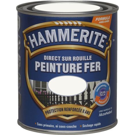 Peinture Direct Sur Rouille Laqué Blanc 0,75 L - Hammerite