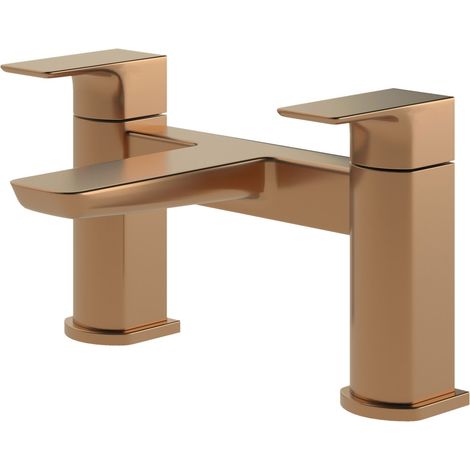 Signature Glide Brushed Bronze Pillar Mounted Bath Filler Tap (1/2)