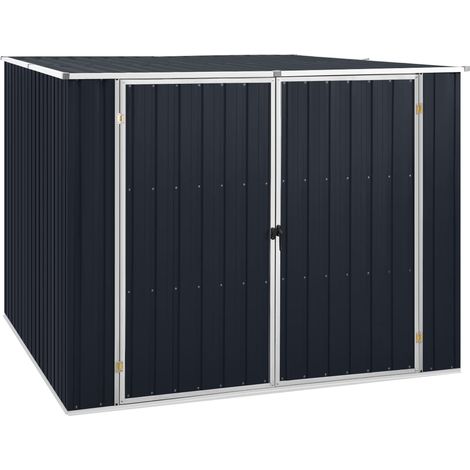 Casetta da giardino casetta per capanni casetta per ripostigli casetta per attrezzi da esterno robusta 195 x 198 x 159 cm acciaio zincato antracite 020022206