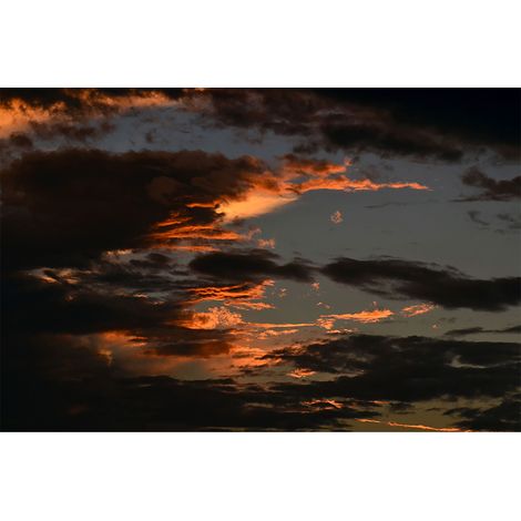 Papier peint panoramique nuage gris & orange Tapisserie panoramique ciel orange & grise Papier peint panoramique chambre adulte & couloir (1/2)