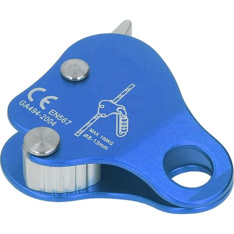 Agarre para Cuerda de Escalada, aleación de Aluminio, Tope de Bloqueo automático, descensor, tapón de Agarre para Cuerda de Escalada de 8 a 13 mm para Escalada al Aire Libre y (1/4)